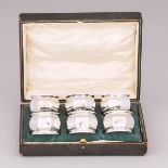 Set of Six English Silver Napkin Rings, Gorham Mfg. Co., Birmingham, 1920, width 1.2 in — 3 cm (6 Pi