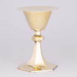 Italian Silver-Gilt Chalice and Paten, Brandizzi, Rome, 20th century, height 8.5 in — 21.5 cm, diame