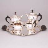 French Silver Plated Tea and Coffee Service, Christofle, 20th century, tray width 20.9 in — 53 cm (5