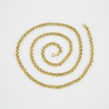 Italian 18k Yellow Gold Double Circle Link Chain