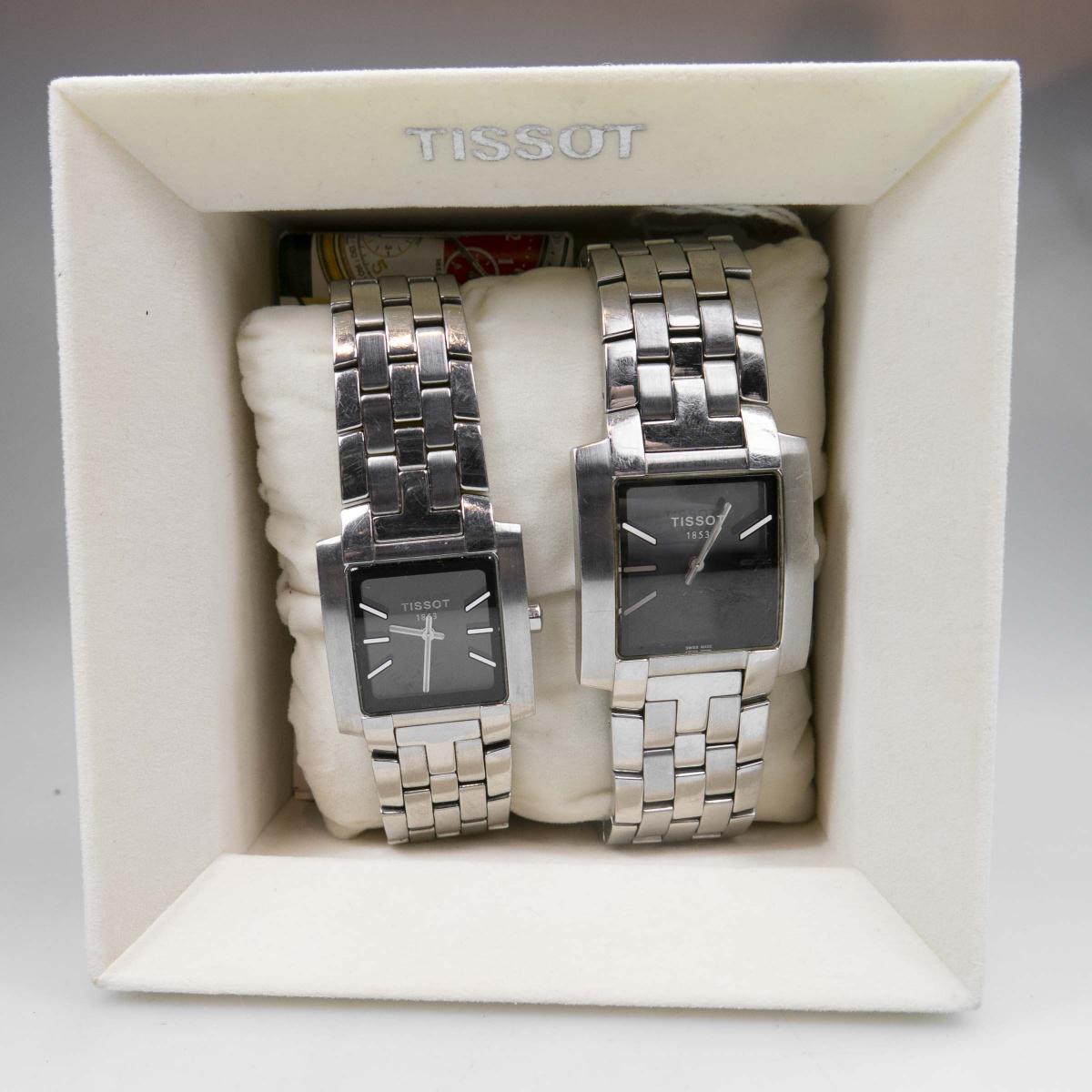 Matched Set Of Men's And Lady's Tissot "1853" Wristwatches, quartz movements; in stainless steel cas - Image 2 of 3