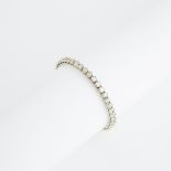 18k White Gold Straightline Bracelet, bezel set with 52 brilliant cut diamonds (approx. 3.70ct.t.w.)