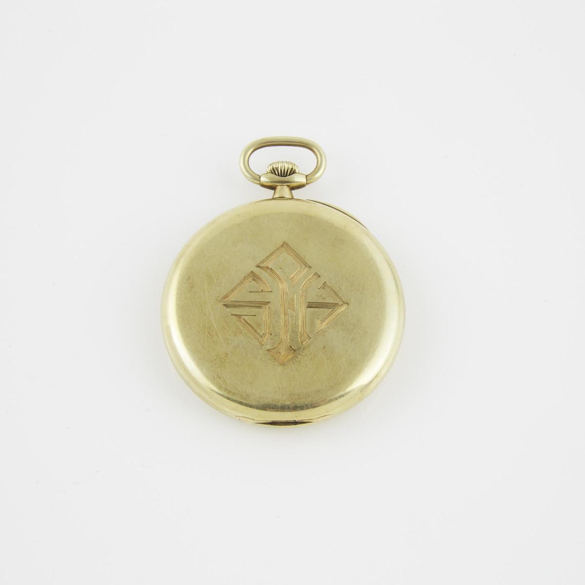 Zenith Openface Stem Wind Pocket Watch, circa 1930; serial #277382; 44mm; 17 jewel movement; dial si - Image 2 of 4