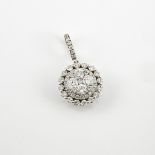 18k White Gold Pendant, set with 52 brilliant cut diamonds (0.95ct.t.w.)