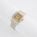 Men's Cartier Santos Galbee Wristwatch, with date, circa 1980's; reference #187901; case #07951; 29m