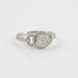 18k White Gold Ring, set with 53 brilliant cut diamonds (0.84ct.t.w.)