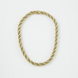 18k Yellow And White Gold Rope Chain