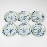 A Set of Six 'Leaping Boy' Pattern Saucer Dishes from the Nanking Cargo, Qianlong Period, Circa 1750