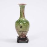 A Peachbloom-Glazed 'Chrysanthemum' Vase, Kangxi Mark, 豇豆紅釉菊瓣瓶 康熙款, height 6 in — 15.3 cm