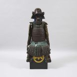 A Suit of Samurai Armour (Tosei Gusoku), Edo Period (1615-1868), overall with box height 54.3 in — 1