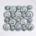 A Set of Twenty 'Batavian Bamboo and Peony' Pattern Teabowls and Saucers from the Nanking Cargo, Qia