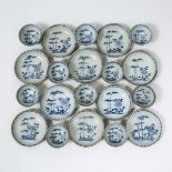 A Set of Twenty 'Batavian Bamboo and Peony' Pattern Teabowls and Saucers from the Nanking Cargo, Qia