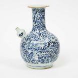 A Blue and White Kendi, 17th Century or Later, 十七世纪或更晚 青花军持, height 9.3 in — 23.5 cm