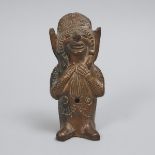 Pre Columbian Redware Pottery Effigy Figure, 1st millennium A.D., height 8.3 in — 21 cm