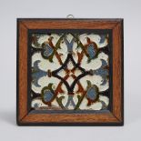 Spanish Arista Pottery Tile, Cuenca, 16th century, tile 5.25 x 5.25 in — 13.3 x 13.3 cm