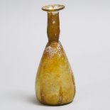 Roman Amber Glass Unguentarium or Phial, 1st century AD, height 7.1 in — 18 cm