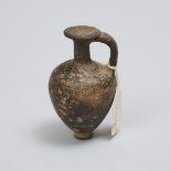 Middle Bronze Age Cypro-Phoenician Burnished Black Bucchero Pottery Juglet, Middle Bronze Age, 2000-