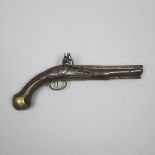 Queen Anne Brass Mounted Flintlock Holster Pistol, H. Delany, London, early 18th century, length 11.