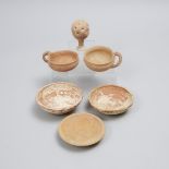 Two Levantine-Holy Land Pottery Bowls, Middle Bronze and Early Iron Ages, 2000-900 B.C. (6 Pieces)