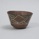 Nazca Polychromed Redware Pottery Bowl, Peru, 200-400 A.D., diameter 5.75