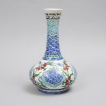 Iznik Style Bottle Vase by Paul Milet Pottery, Sèvres, France, early 20th century, height 13 in — 33