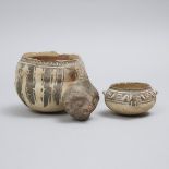 Two Chancay Pottery Bowls, West Peru, 1000-1470 A.D., 4.5 x 8 in — 11.4 x 20.3 cm
