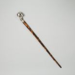 Victorian Memento Mori Skull and Crossbones Handled Walking Stick, c.1890, diameter 34 in — 86.4 cm