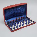 Indian Ivory Chess Set, mid 20th century, king height 3 in — 7.6 cm