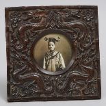 Chinese Carved Rosewood Frame, 19th century, 9 x 9 in — 22.9 x 22.9 cm; 3.75 in — 9.5 cm