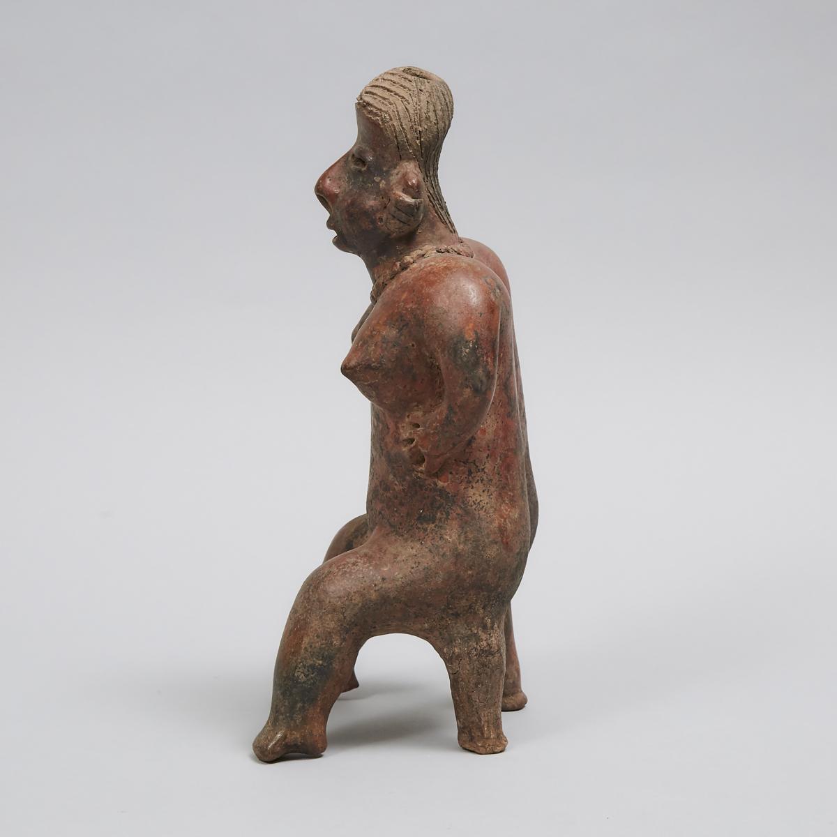 Nayarit Ixtlán del Río style Redware Pottery Figure, West Mexico, 100 B.C. - 200 A.D., height 13.2 i - Image 4 of 4