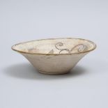 Fatimid Style Unglazed Pottery Bowl with Rabbit, 11th/12th century, height 2.6 in — 6.7 cm, diameter