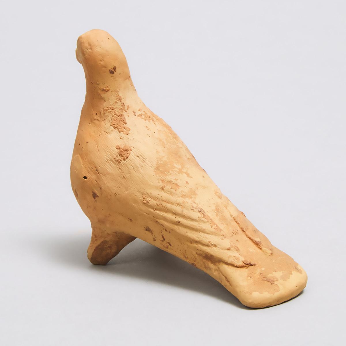 Greek Corinthian Pottery Model of a Dove, c. 600 BC, diameter 3.1 in — 8 cm - Image 2 of 2