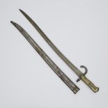 French Model 1866 Chassepot Sword Bayonet, mid 19th century, length 28 in — 71.1 cm
