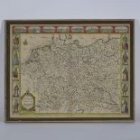 John Speede (1552-1629), A NEWE MAPE OF GERMANY, sight 16,5 x 21.5 in — 419.1 x 54.6 cm