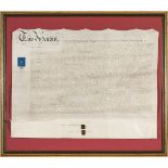 Victorian Bedfordshire Vellum Indenture, 1871, 22 x 29.5 in — 55.9 x 74.9 cm; 29.5 x 34 in — 74.9 x