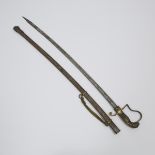 German Artillery Officer's Sword, 19th century, length 39.25 in — 99.7 cm
