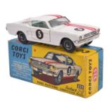 Corgi Toys Ford Mustang Fastback Competition Model (325). In white with twin red racing stripes, RN5