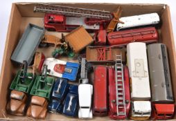 20 Dinky Toys. BOAC Coach, 2x Loud Speaker Van, Commer Fire Engine, Foden Tanker, Leyland Octopus