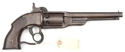 A 6 shot .36” 2nd model Savage & North self cocking Navy percussion revolver, barrel 7”, the frame