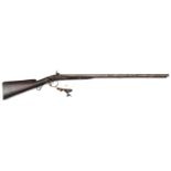 A DB 16 bore percussion sporting gun, converted from an early 19th century flintlock with new
