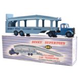 Dinky Supertoys Pullmore Car Transporter (982). A late example with mid blue cab and light blue