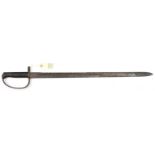 A P1879 bayonet for the Martini Henry Artillery carbine, sawback blade 25½”, stamps at forte