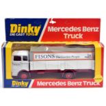 Dinky Toys Mercedes-Benz Truck 'FISONS'. A special edition in white with red chassis, grey plastic