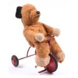 A scarce Chiltern 'Bear on a Tricycle' designed by Pamela Howells in 1958. (CB1-0669). A small straw