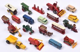 A quantity of various Matchbox Series/Superfast etc vehicles etc. 10 various double deck buses,