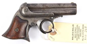 A 4 barrelled .30” rimfire Remington Elliot ring trigger derringer pistol, barrel 3½”, number