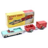 Dinky Toys Chevrolet Pick-Up & Trailers (448). An El Camino in turquoise and cream with red