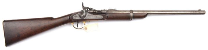 A .577” Snider Cavalry carbine, 37½” overall, barrel 19¼” with B’ham proofs, the breech numbered ‘WR