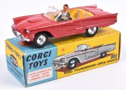 Corgi Toys Ford Thunderbird -Open Sports (215S). Example with sprung suspension, In the harder to