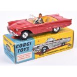 Corgi Toys Ford Thunderbird -Open Sports (215S). Example with sprung suspension, In the harder to